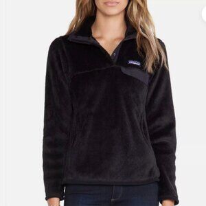 Patagonia Woman's Black Re-Tool Snap T-Fleece Pullover